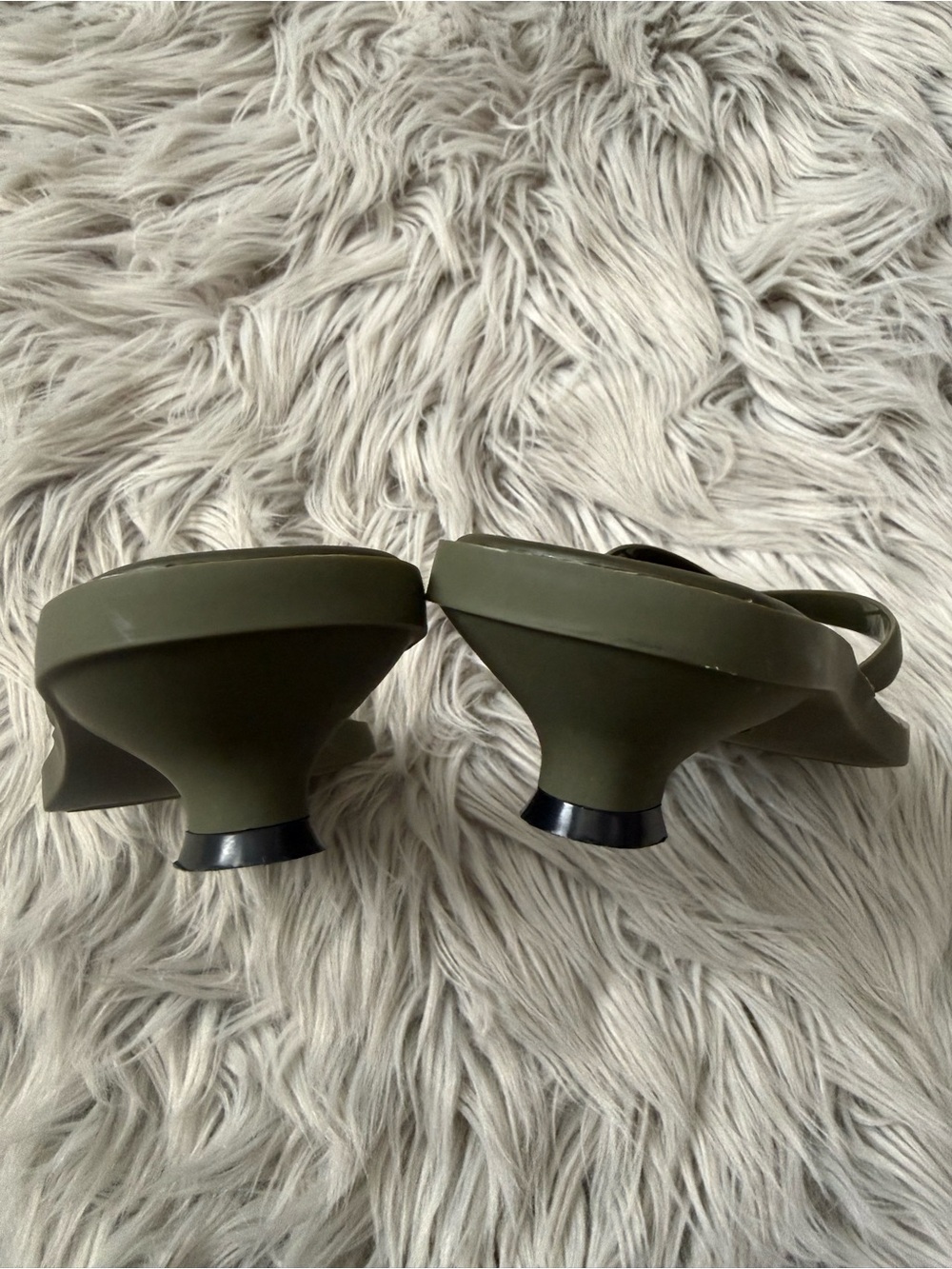 JEFFREY CAMPBELL Lollipop Kitten Heel Sandal in Khaki Matte Size 7 - Picture 8 of 10